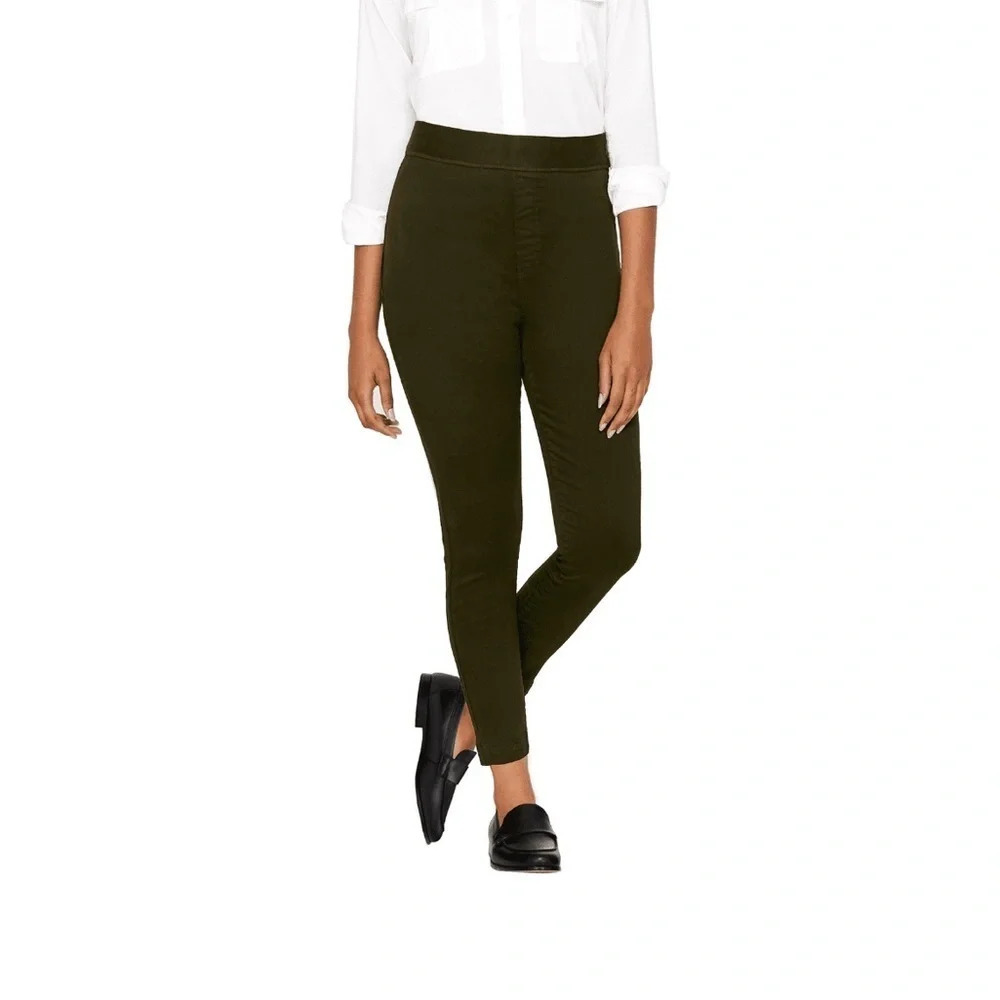Buffalo David Bitton Women's Tencel Pull On‎ Stretch Skinny Pants, Army Green XS